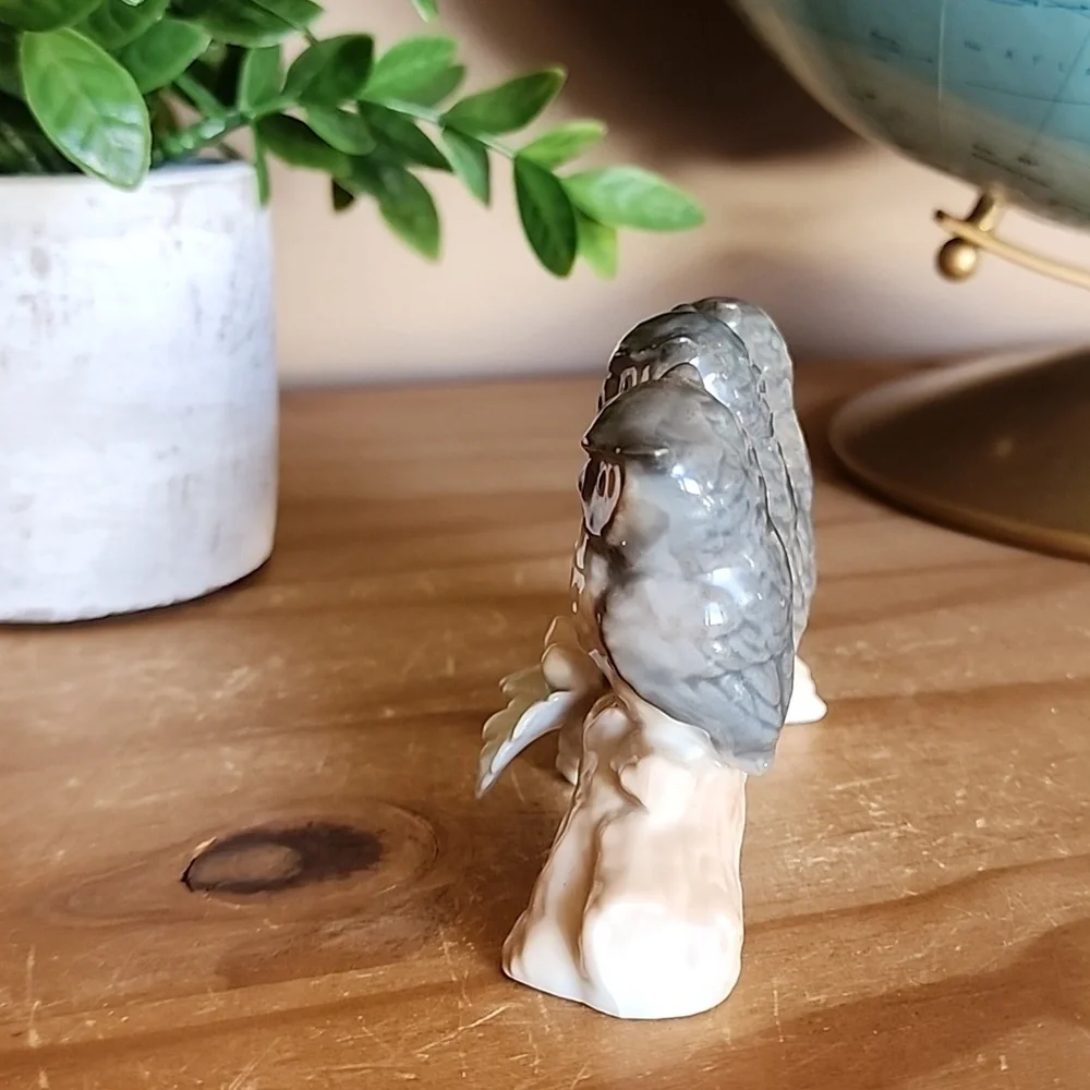 Vintage  Otagiri Three Wise Owls On Branch Figure - Picture 4 of 11